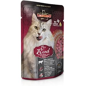 Leonardo Nassfutter für Katzen im Frischebeutel, Rind pur, 16x85g
