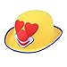 Produktbild BESTOYARD Karneval Clownhut Nette Vlies Herz Runde Caps Kostüm Zubehör für Cosplay Performance Maskerade (Gelb)