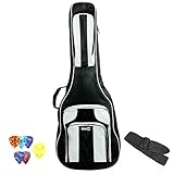 3 Zubehörfächer RockJam dgb-04 Deluxe Gitarrentasche Set Akustische Gitarre Tasche
