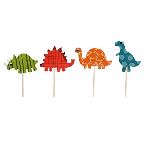 24pcs Dinosaurier Kuchen Dessert Karte Eingeschoben wird zum Geburtstag Kindertag Kinderparty oder Kinder zum Lernen
