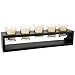 Produktbild 5 Stück Glas Votivkerze Set Holz Rack Boden Glas Kerzenhalter