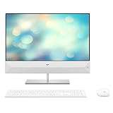 HP Pavilion 24-xa0017nf Ordinateur Tout-en-un 23,8'' FHD Blanc (Intel Core i5, 8 Go de RAM, 1 To de Stockage + 256 Go de SSD, Windows 10)