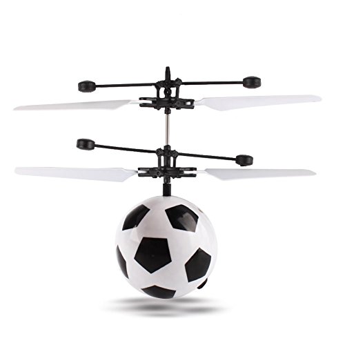 GZQ Mini Flying RC Ball Crystal Hand infrared Induction Helicopter Aircraft Ball Built-in Shinning LED Lighting Flashing Drone Toy for Kids,Teenagers (Football)