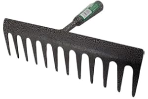 BARGAINS-GALORE 12 Tooth Replacement Rake Head - Garden Lawn Leaf Leaves garden cleaning raking tool Metal Carbon Steel | Head Only - No Handle | Gardening tools accessories