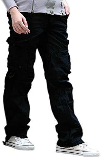 Urbanboutique Womens Combat Casual Cargo Six Pocket Cotton Army Military Trousers Pants