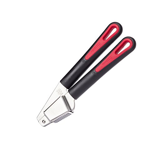 Westmark Knoblauchpresse mit herausnehmbarem Gittereinsatz, Länge: 19,7 cm, Rostfreier Edelstahl/Kunststoff, Gallant, Schwarz/Rot/Silber, 29362270