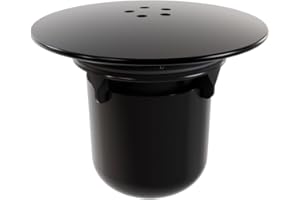 SVNR Universal Bodenablauf mit Geruchsverschluss und Abdeckung, Edelstahl 304 und ABS, für Dusche und Badewanne (H 95mm/Ø 115mm, Schwarz)