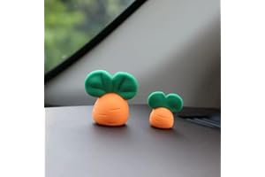 KIAYOO Accessori Interni Auto Cruscotto Decorazioni, 2 PZ Carote Carino Divertente Auto Dash Decor Specchietto Retrovisore Ornamento Regalo per Donne Ragazze Uomini Ragazzi