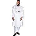 HD Traditional African Clothing for Men: Nigerian Agbada Embroidery Bazin Boubou Outfit