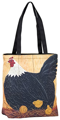 Preisvergleich Produktbild VON LILIENFELD Shoppertasche zum Umhängen "Huhn mit Küken"