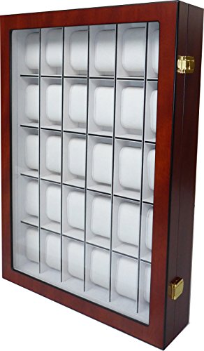 Schne Uhrenschatulle fr 30 Uhren fr die Wand in Edelholz Look Cherry Schne Uhrenschatulle fr 30 Uhren fr die Wand in Edelholz Look Cherry