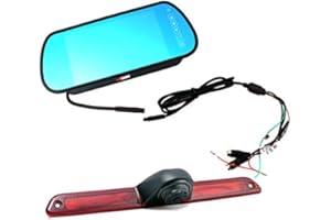 KNRAGHO Telecamera Retromarcia Specifico Con Luci Led Terzo Stop Posteriore per Mercedes Benz Sprinter W906 / VW Crafter Transporter (con monitor)¡­