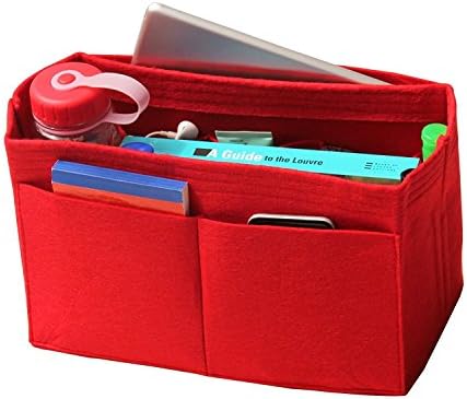 Felt Tote Organizer, Bag in Bag, Purse Insert, Cosmetic Makeup Diaper Handbag