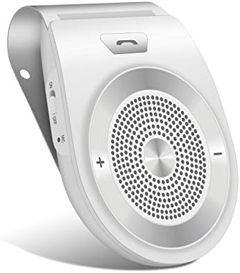 Aduds Bluetooth Handsfree Car Kit AUTO-ON Adapter with Motion Sensor,Support GPS,Stereo Music,Wireless Visor Car Speakerphone Audio Receiver Player Charger for iPhone Samsung,Connect 2 Phones