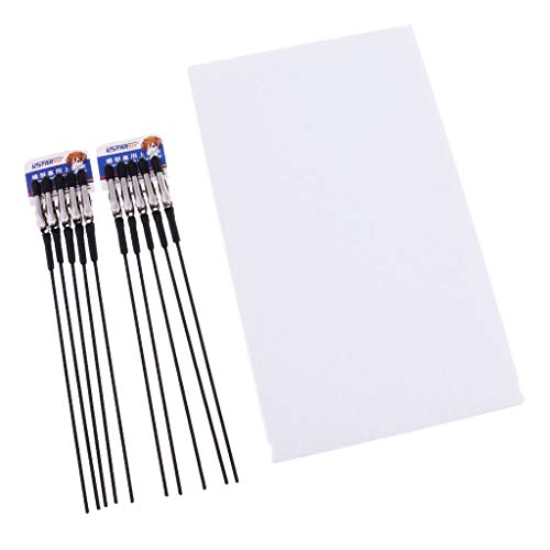 FLAMEER 10pcs 7" Long-Tailed Alligator Clip w/ Foam Stand Base for Airbrush Painting