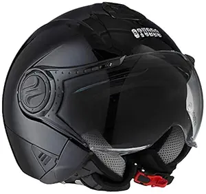 Studds DOWNTOWN Open Face Helmet (Black, M)