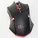 Produktbild ET Wireless Gaming Mouse 7 Tasten 4 Justage Level Geschwindigkeit 2,4 GHz USB für Computer oder Laptop 10m Schwarz Rot (Farbe : A)