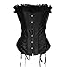 Produktbild E-Girl Gothic Lace Trim Deman 2018 Klassisch Korsett Corsage mit G-String,Schwarz,M