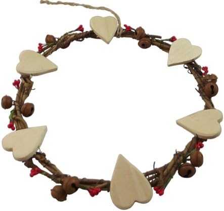 Gisela Graham Christmas Small Heart and Bell Wreath