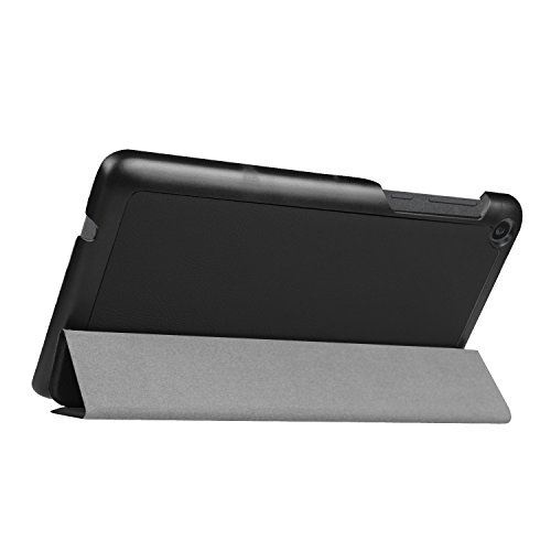 ELTD Lenovo TB3-730X Hülle Case, Ultra Schlank Smart Cover Tasche Schutzhülle Case für Lenovo TB3-730X mit Standfunktion, Schwarz - 3