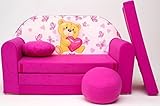 Kinder Sofabett + Gratis Polsterhocker und Kissen...