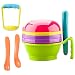 10pcs Practical Baby Food Manual Grinder Mash and Serve Bowl Set for Making Homemade Baby Food with Spoons