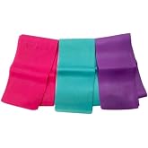 Slipt Pilates Bandı Seti &ndash; 3&rsquo;l&uuml; Egzersiz Lastiği Mor Pembe Mavi 94x7 CM Jimnastik ve Aerobik Bant