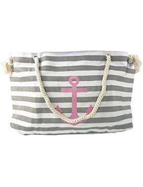 Sonia Originelli XXL Strandtasche Beach Bag Anker Familie Anchor Streifen T027-AN