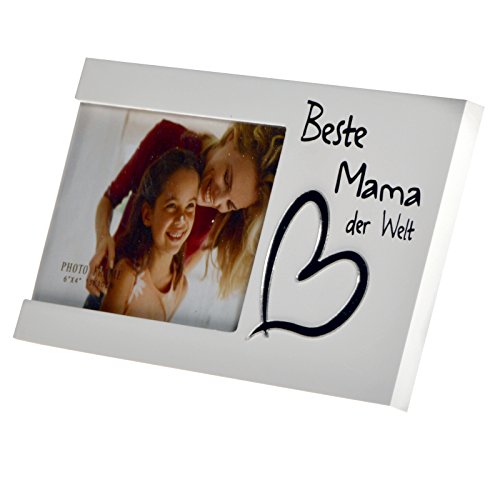 1x Bilderrahmen weiß neu Weihnachtsgeschenk Fotorahmen Valentinstag persönlich (Beste Mama) - 2