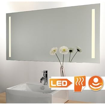 Badspiegel LED beleuchtet mit Sensor und Heizung 120 x 60 cm: Amazon.de