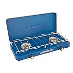 Campingaz Réchaud à Gaz 2 Feux Base Camp avec Couvercle - 2 x 1600W - sur Bouteille Rechargeable