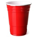 americana roja mujer mango Tazas de cerveza roja Vasos rojos americanos para fiesta 16 oz / 455ml - Pack de 50  bar@drinkstuff Vasos rojos - Rubí, Manzana roja, Vasos de plástico - Vaso desechable, Material para fiesta, Accesorios para fiesta
