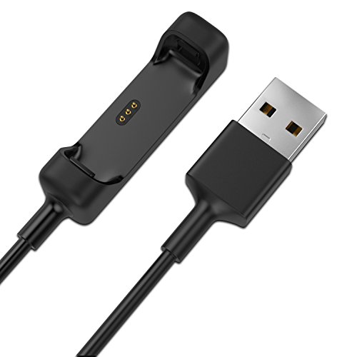 MoKo Fitbit Flex 2 Charger Ladekabel - Premium Ersatz USB-Ladekabel Ersatz-Ladegerät Ladestation Charging Dock Adapter USB Ladekabel mit Restart Funktion für Fitbit Flex 2 Smart Fitness Watch, Schwarz （Nicht für Fitbit Flex）