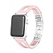 Produktbild BZLine® Apple Watch Armband 38mm/42mm, Leder Ersatz Uhrenarmbänder für iWatch Serie 3 Serie 2 Serie 1 Sport, erhältlich (42 mm, Rosa)