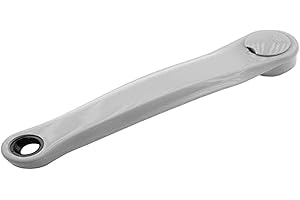 PROWHEEL Biela izquierda de acero plastificada plateada bici bicicleta (170mm)