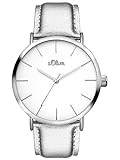 s.Oliver Damen Analog Quarz Uhr mit Leder Armband SO-3509-LQ
