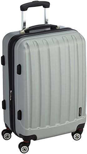 Packenger Velvet suitcase, trolley, hard case, L in silver. 50x34x23cm