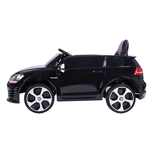 moleo M00005845 - VW Golf GTI Kinder Auto mit beleuchteten Rädern, diversen Soundeffekten und Fernbedienung, schwarz