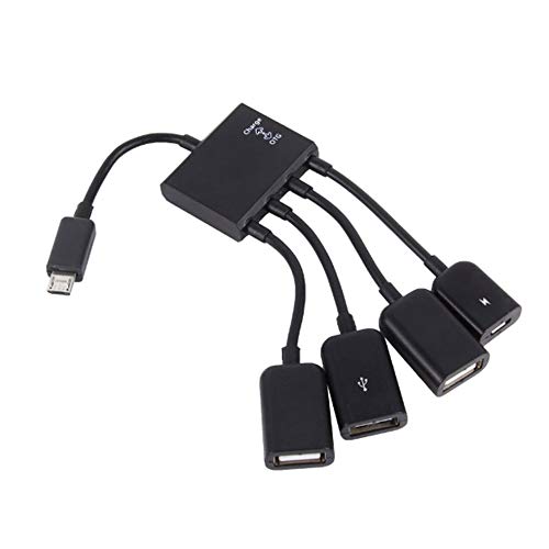 Preisvergleich Produktbild Wiederaufladbares Micro-USB-Hub-OTG-Anschluss-Spliter-L... für Smartphones, Computer, Tablet-PCs, Datenkabel