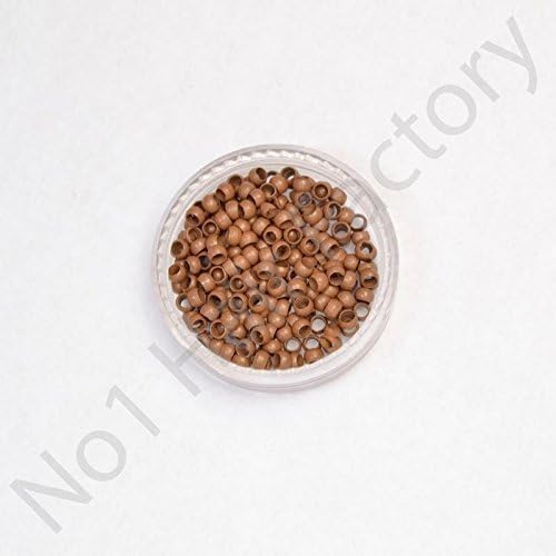 Nano Micro Copper Rings for use with Remy Nano Hair Extensions Beads 2.4mm - Tan Brown - Amount-500