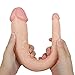 Produktbild JLETAO Ultra-Dong Double Dong Realistic Analdildo Doppel Penis Doppeldildo Dildo Frauen Lesbisch Homosexuelle Orgasmus-Schlange,Flesh