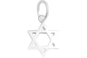 SUGARKITTEN LONDON Sterling Silver 8mm Hollow Six Pointed Star Hex Star of David Charm Pendant