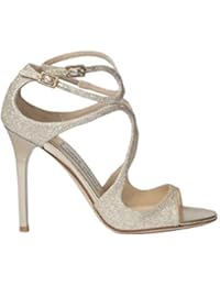 Jimmy Choo Mujer LANGDGZPLATINUMICE Plata/Oro Purpurina Sandalias