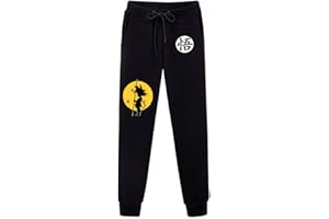WANHONGYUE Anime Dragon Ball Z Goku Sweatpants Jogginghose Cosplay Kostüm Lange Trousers Sporthose Trainingsanzug mit Taschen