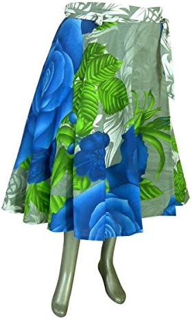 India Clothing Multicolor Cotton Wrap Around Designer Skirt Dress
