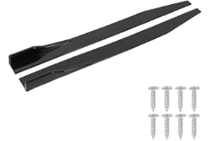 KIMISS 2Pcs Faldas Laterales Panel de extensión de balancín Splitter Lip Fibra de Carbono Falda Lateral de Coche Extensión Kit de carrocería de Panel de balancín Universal 120cm / 47.2in Negro Brillante