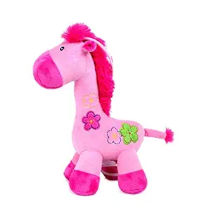 FidgetGear 33cm Plush Cute Cartoon Figure Rattle Doll Toys for Baby Sleeping Caring Soft Dolls Pink 33cm