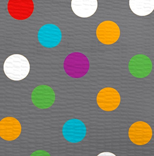 Seersucker Sommer-Bettwäsche Set „Bunte Punkte“ 135×200 cm in Grau – Bett-Bezüge aus 100%-Baumwolle mit Reißverschluss – Der bügelfreie & luftig leichte Bett-Bezug für die warme Jahreszeit - 2