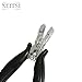 Neitsi® Black Plier Hair Extension Plier Glue Removal Pliers for Micro Rings Fusion Glue Bond Removal (Whorl Shape 02)