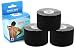 Produktbild 3x Sparpack Original SIMPLE MED PREMIUM Kinesiologie Tape Rolle SCHWARZ - Physio tape für Sport, Medizin und Freizeit - 100% Baumwolle, wasserresistent, optimierte Klebeformel. Rolle: 5m x 5cm